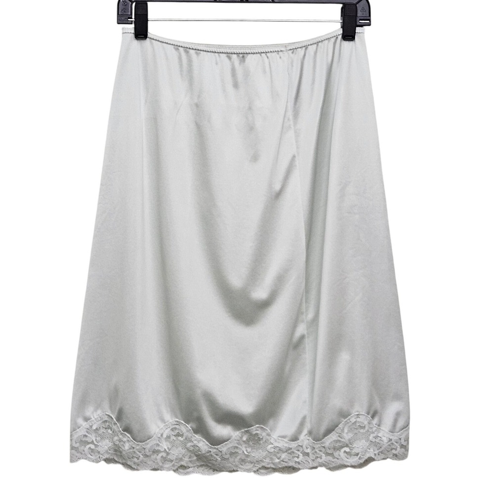 Vintage 60s 70s ISNT IT DIVINE VINTAGE Womens Slip M Light Blue‎ Mint Lace